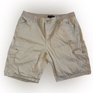 Lee Women’s Relaxed Fit Cargo Shorts Light Khaki Shade Size 14 Mid Rise Casual